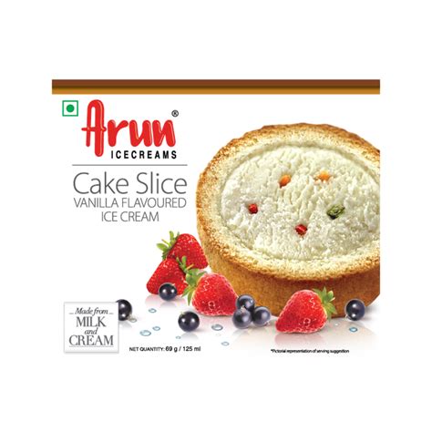 Arun Vanilla Ice Cream Cake Slice 125 ml - Buy online at ₹70 near me