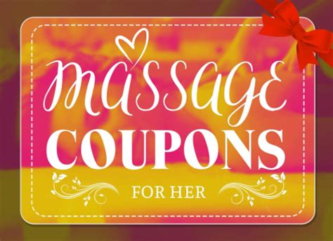 Massage Coupons For Her Cool Anniversary Gift For Lovers Partners