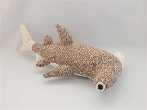 Hammerhead Shark Plush Toy, Shark Plushie, Stuffed Animal, Sock Monkey