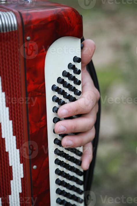 Fingers Moving Fast On The Buttons Of The Accordion 54893613 Stock