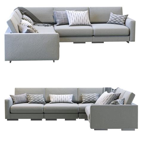 Flexform Magnum L Shaped Sofa 179901 3d Model Download 3d Model Flexform Magnum L Shaped