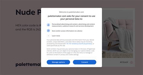 Shades Of Nude Color Names HEX RGB CMYK Codes OFF