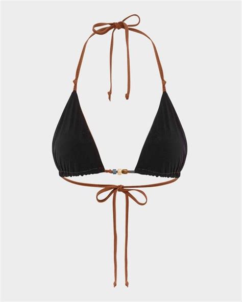 Bondeye Indi Triangle Bikini Top In Black Lyst
