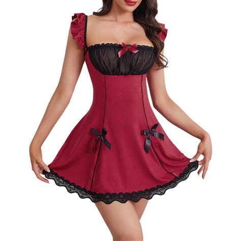 Gunia Women S Lingerie Wedding Backless Lace Bow Dress Underwear For Party Date Night Walmart