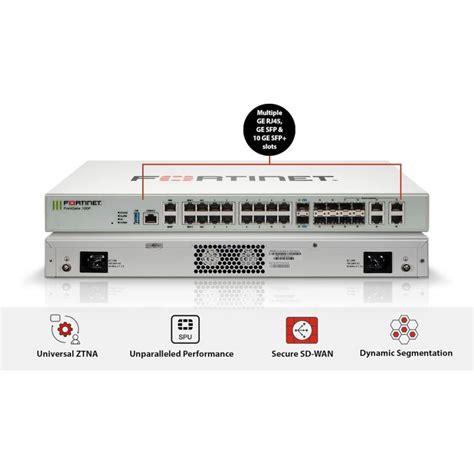 Fortinet FortiGate 100F 1U Rackmount 10G SFP+ Security Appliance — with 3-Year 24x7 Unified Threat Protection (UTP) Bundle (DUAL-AC) (FG-100F-BDL-3YR-DUAL-AC)