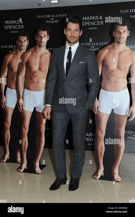 British Model David Gandy Poses During A Fan Meeting At Marks And Spencer