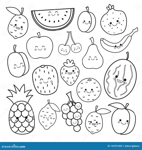printable fruit coloring sheets