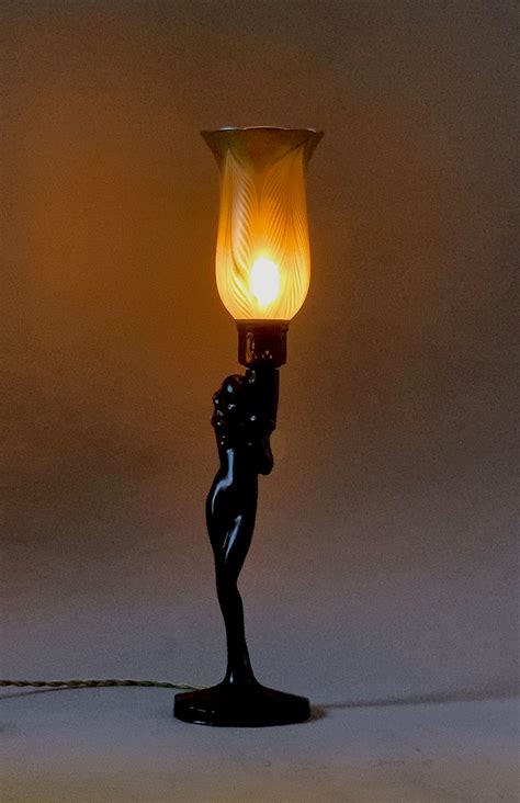 Frankart Art Deco Nude Standing Nymph Lamp Etsy