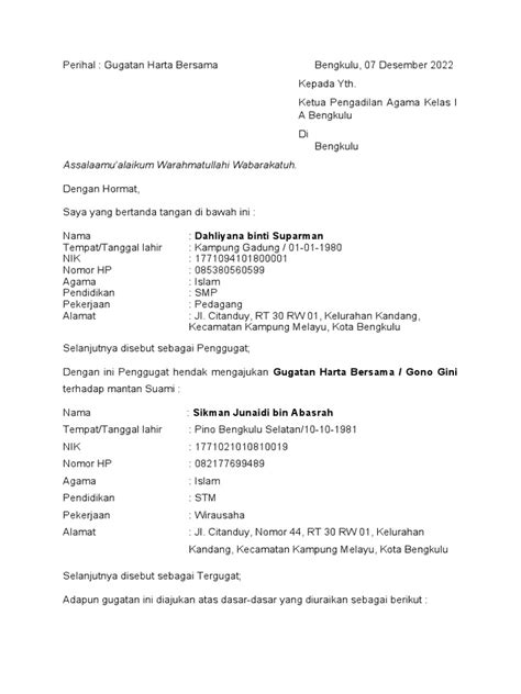 12format Gugatan Harta Bersama Pdf