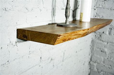 Live Edge Floating Wooden Shelf Floating Shelves Rustic Etsy