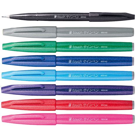 Caneta Pincel Brush Sign Pen Touch Ses C Pentel