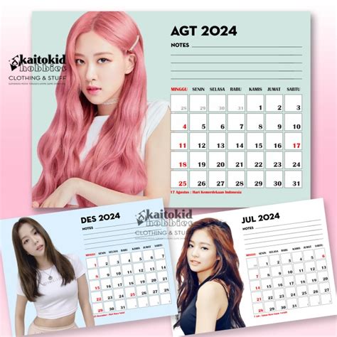 Jual Kalender Blackpink Kpop Idol Calendar Duduk Meja Bisa Custom