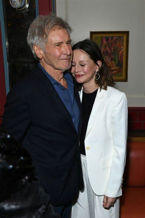 Harrison Ford 80 Kisses Wife Calista Flockhart 58 In Loved Up Display At After Party