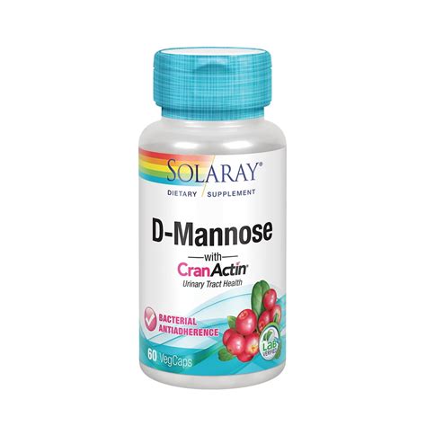 Solaray D Mannose W Cranactin Cranberry Extract 1000mg W Vit C