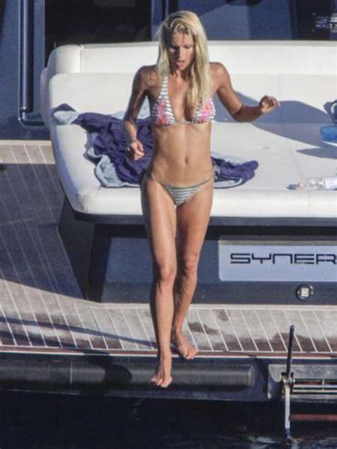 Michelle Hunziker In Bikini On A Yacht In Italy Hawtcelebs