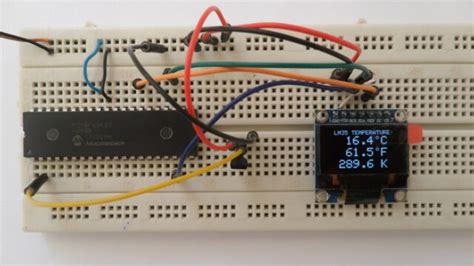 PIC18F46K22 With SSD1306 OLED And LM35 Sensor MikroC Projects