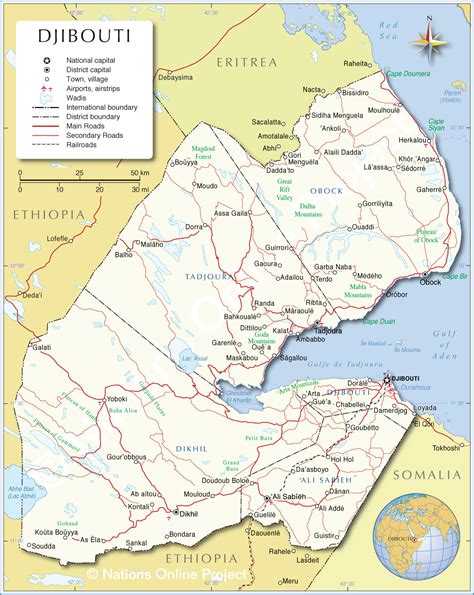 Djibouti Map Of Africa - Oconto County Plat Map