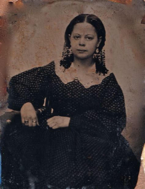 Plate Ambrotype Of Creole Beauty Jois New Orleans Circa 1855