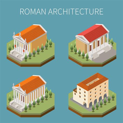 Roman Empire Isometric Vector Illustration Concept