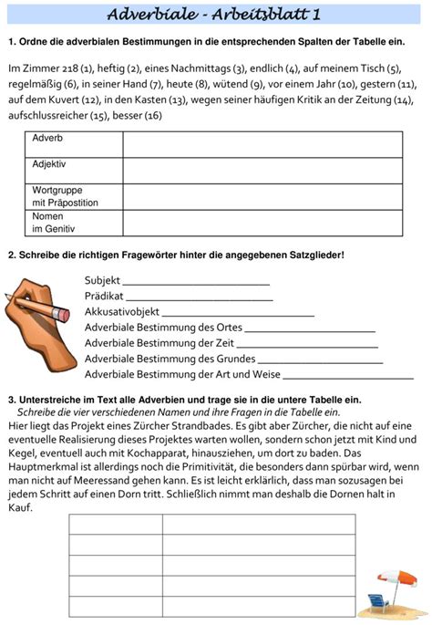 Bungsblatt Zu Satzarten Und Satzzeichen