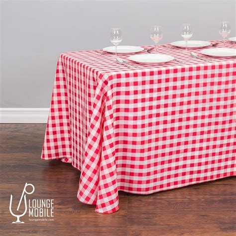 Nappe Rectangle Polyester Carrel E Rouge Et Blanc X Soir E