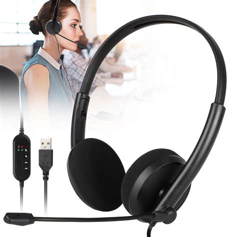 TSV USB Headset Stereo Computer Headset With Microphone Noise