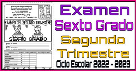Examen Trimestral Bloque Nivel Primaria Grado Sexto Grado Ciclo My Xxx Hot Girl