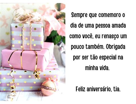 63 lindas mensagens de aniversário para tia querida 💗🥳 - Pensador