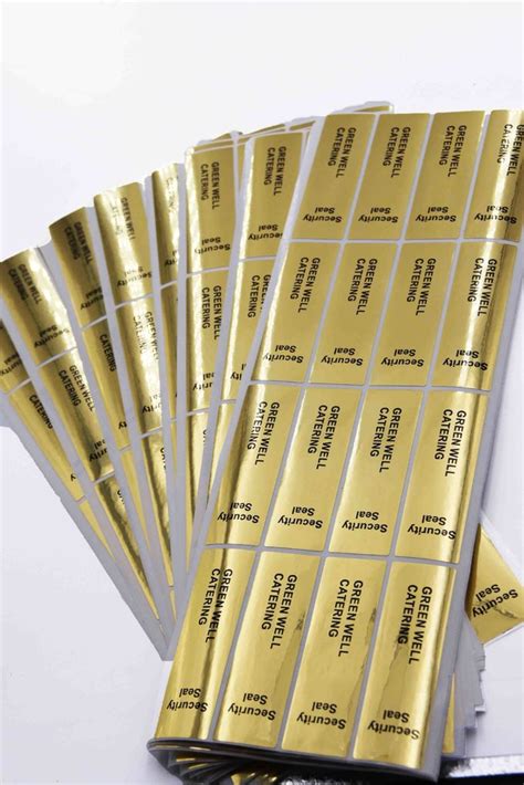 Gold Round Security Self Adhesive Hologram Sticker Labels Semi Gloss Paper