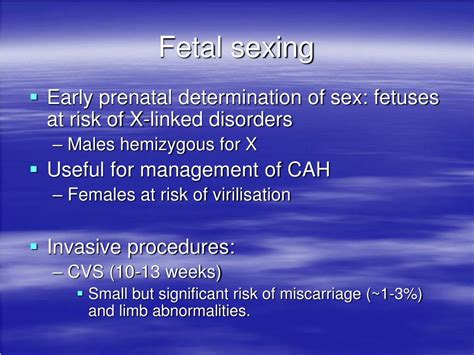 Ppt Non Invasive Diagnosis Of Fetal Sex Using Free Fetal Dna Our Experiences So Far