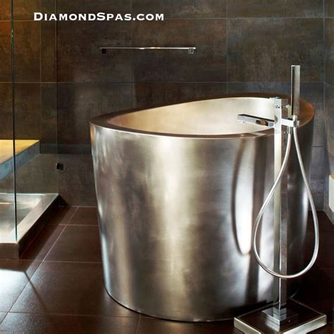 Sleek Modern And Gorgeous This Custom Stainless Steel Soaking Tub