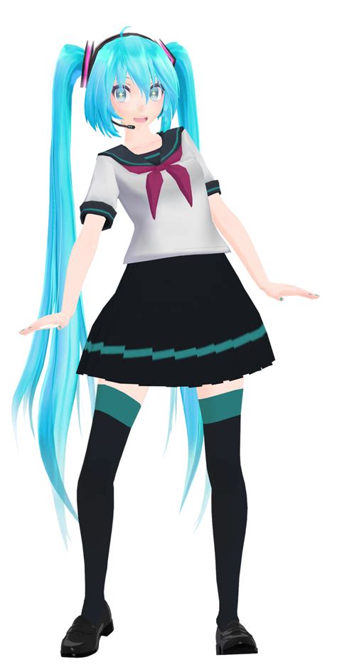 Mmd Tda School Uniform Hatsune Miku Dl By 10jmixp On Deviantart