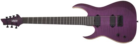 Schecter DIAMOND SERIES John Browne Tao-7 Satin Trans Purple Left ...