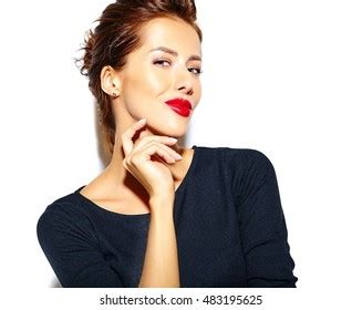 Portrait Beautiful Sensual Brunette Woman Girl Stock Photo Edit Now