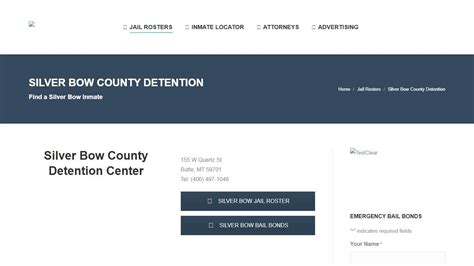 Butte Silver Bow Public Jail Roster
