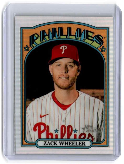 2021 Topps Heritage Chrome Refractor Zack Wheeler 132 572 Philadelphia