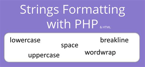 Formatting Strings In Php