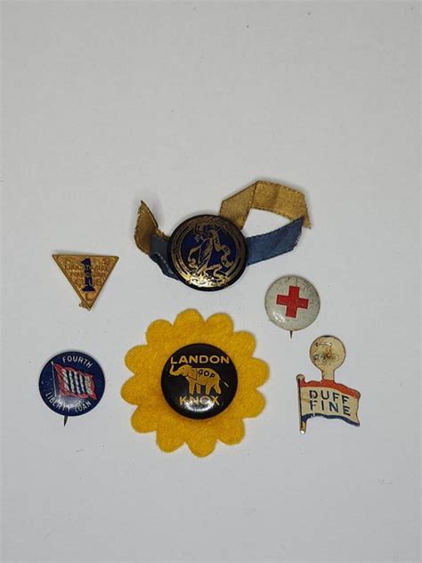 Vintage 1930's and On Political Pins Lot B-1-54 - Gem