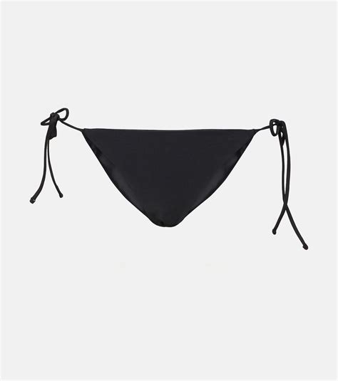 Ties Low Rise Bikini Bottoms In Black Jade Swim Mytheresa