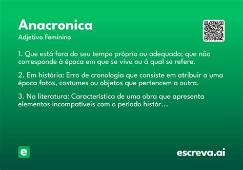 O Que Significa Anacrônica