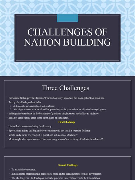 Challenges of Nation Building | PDF