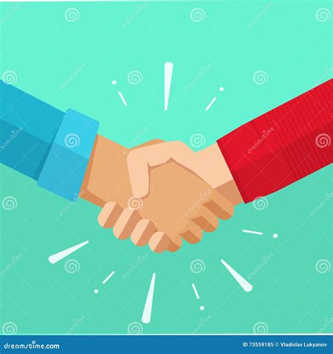 Shaking Hands Vector Illustration Agreement Deal Handshake