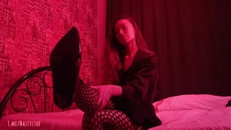 Heels Feet Legs In Fishnet Stockings And Deep Anal Dipping With Cum In Mouth Dark Relaxation
