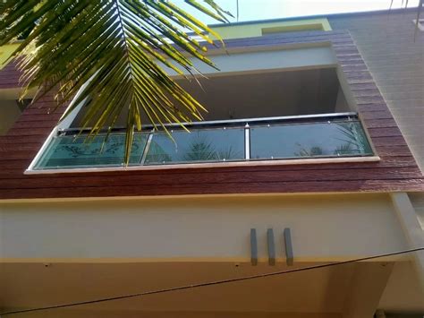 Silver 10mm Stainless Steel Glass Balcony Railing For Home At 1600