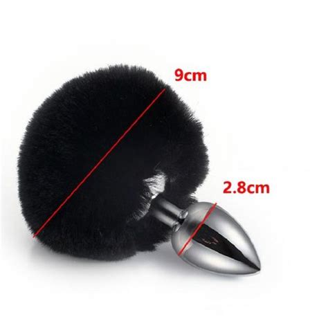 Godemichet Anal En Metal En Forme De Queue De Lapin Accessoire De Prostate En Silicone Et