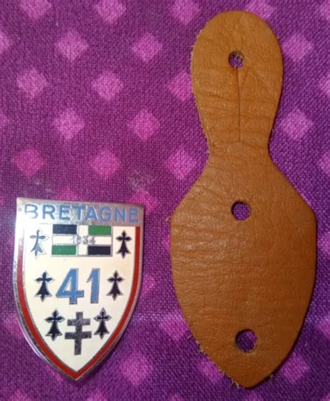 INSIGNE BROCHE 41 Régiment d Infanterie Bretagne Drago Paris EUR 6