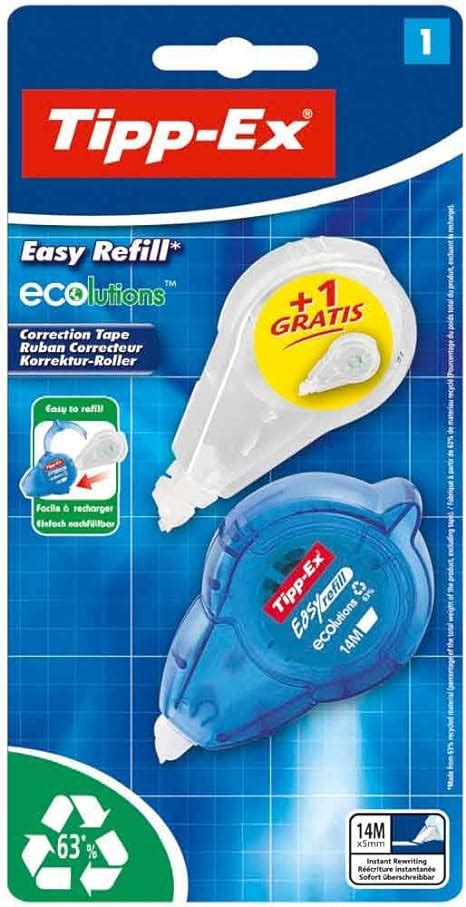 Tipp Ex Ecolution Easy Refill Ruban Correcteur 1 1 Gratuit Lot De 2