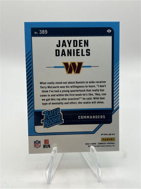 Jayden Daniels Donruss Optic Preview Red Green Prizm Rated