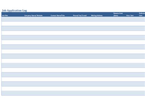 Daily Work Log Excel Template