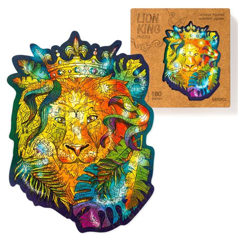 Деревянный пазл ZUFA Король лев M купить по цене 986 ₽ в интернет ...